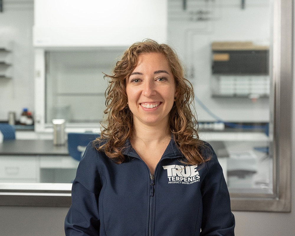 Dr. Shawna in the True Terpenes lab facility