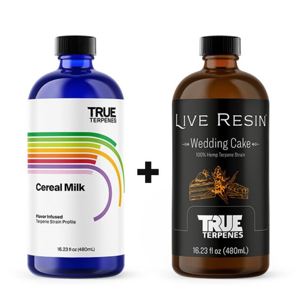True Terpenes Cereal Milk Live Resin Infused Made to Create blend bottles