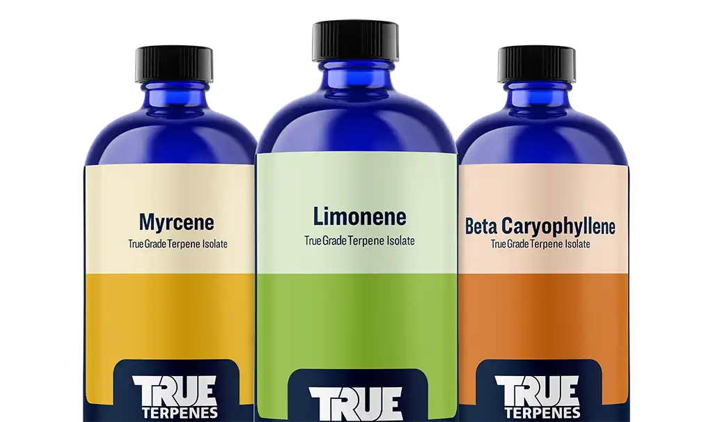 True Terpenes pure terpene isolates bottles