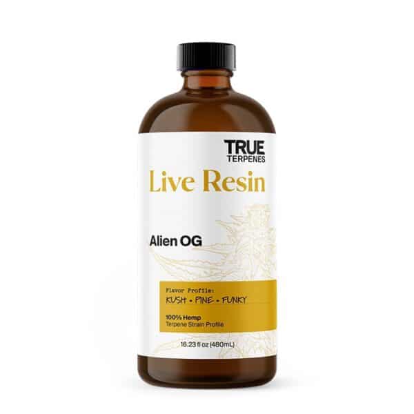 True Terpenes Alien OG Live Resin bottle - new look