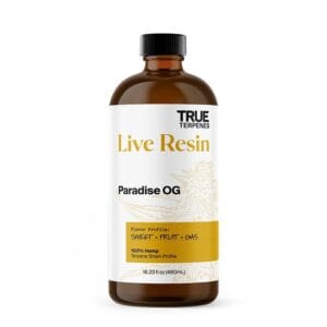 True Terpenes Paradise OG Live Resin bottle - new look