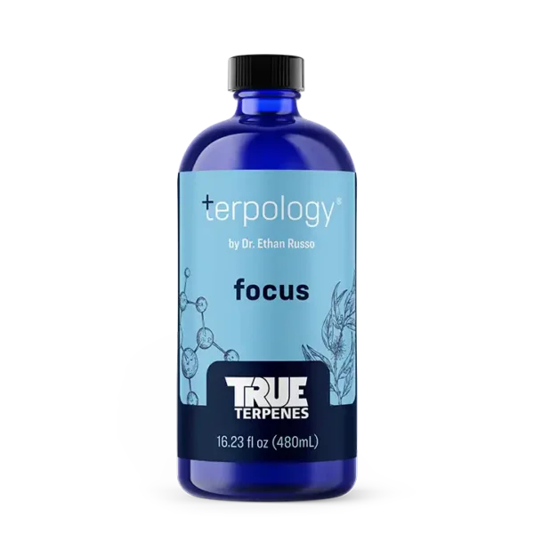 True Terpenes Terpology (R) Focus terpene blend bottle