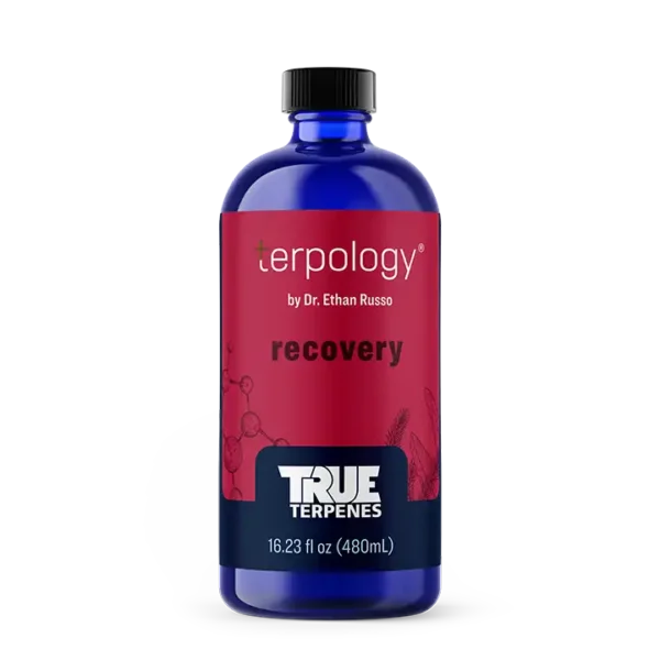 True Terpenes Terpology (R) Recovery terpene blend bottle